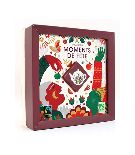 [65401] Coffret Moments de Fête Bio Fairtrade 32 sachets x6 ETS