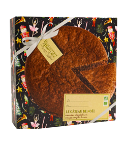 [12214] Gâteau moelleux de Noël à partager Bio 225g x10 La Biscuiterie de Provence