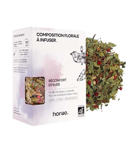 [50349] Composition florale à infuser  - Reconfort d'Hiver Bio 60g vrac x6 Horae