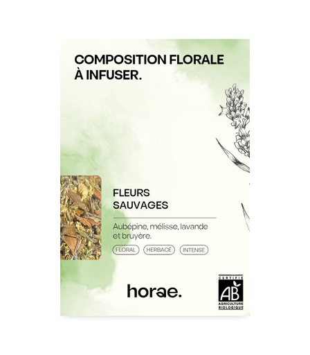 [50363] Composition florale à infuser  - Fleurs Sauvages Bio 50g vrac x6 Horae