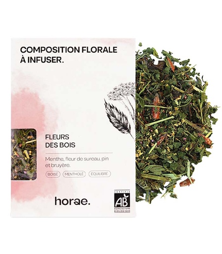 [50370] Composition florale à infuser  - Fleurs des Bois Bio 50g vrac x6 Horae